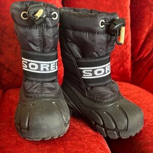 Sorel Black Kids Snow Boots